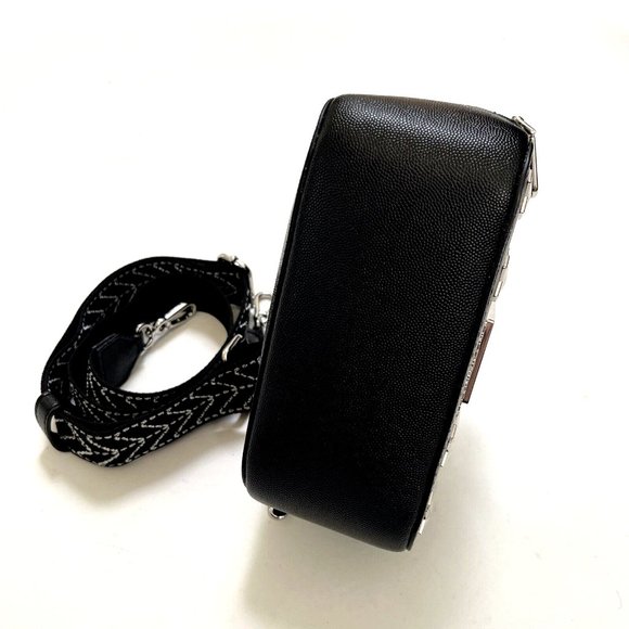 KARL LAGERFELD Paris Simone Star Studded Crossbody Top Handle Black Rhinestone - Picture 7 of 10